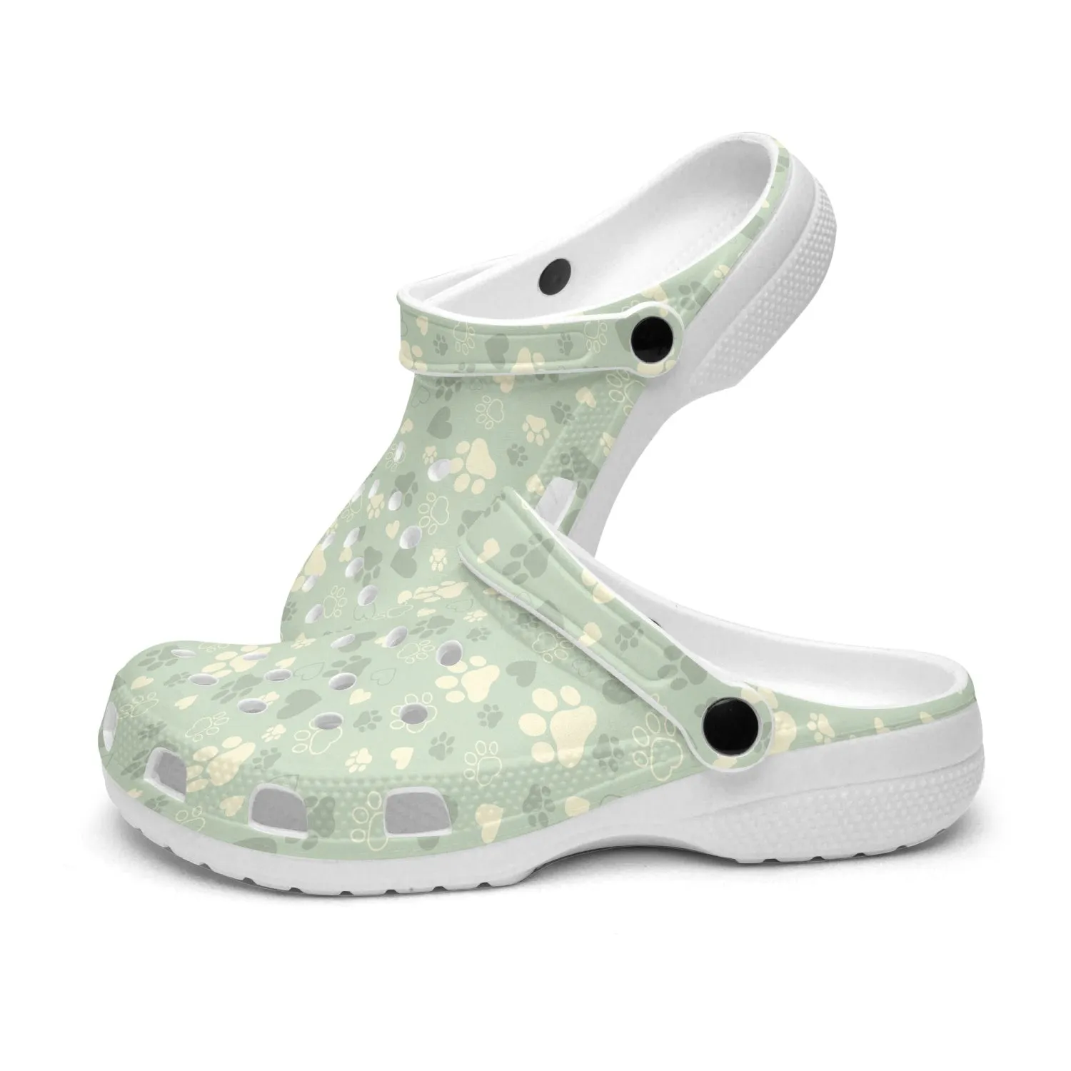 Dog Paw Print Clogs