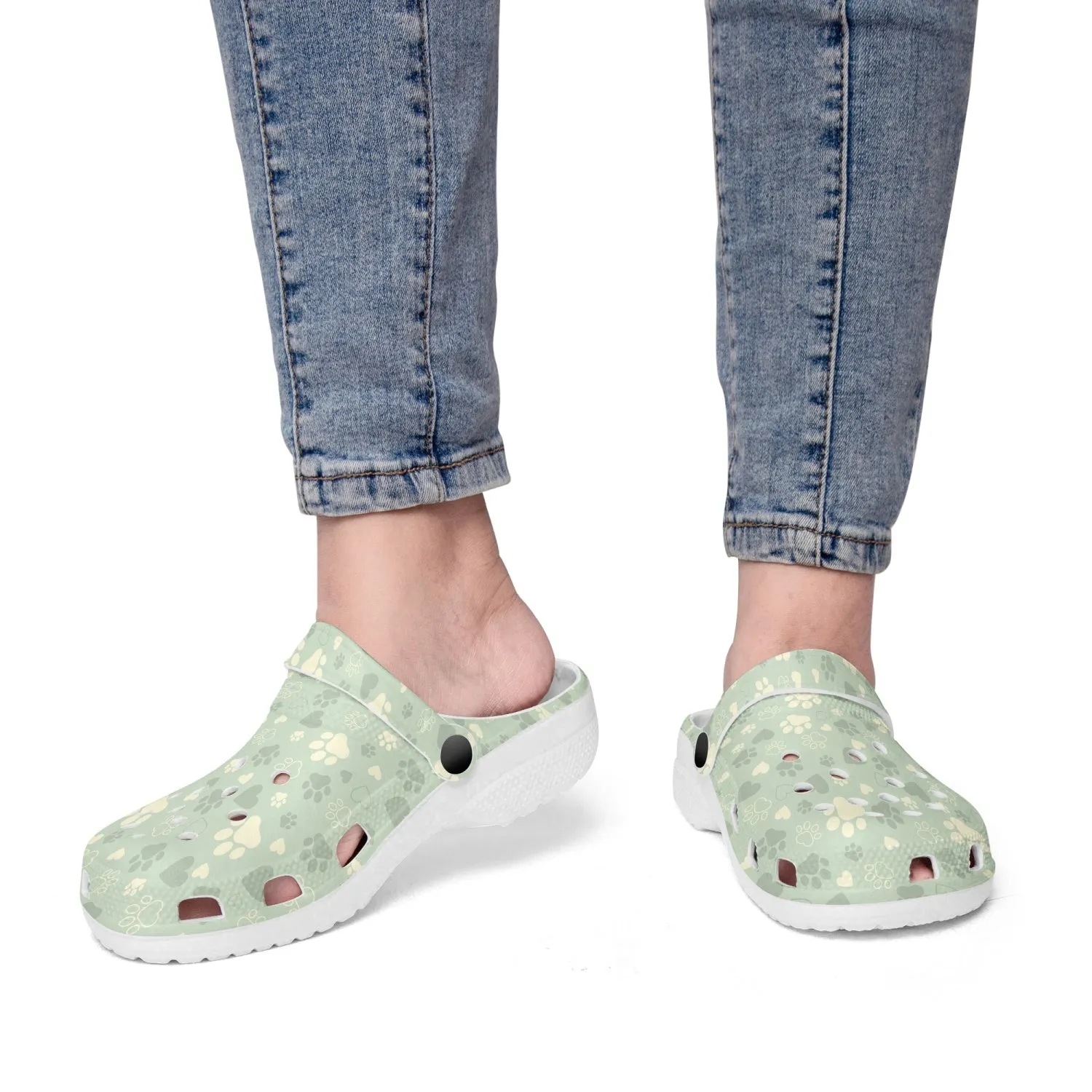 Dog Paw Print Clogs
