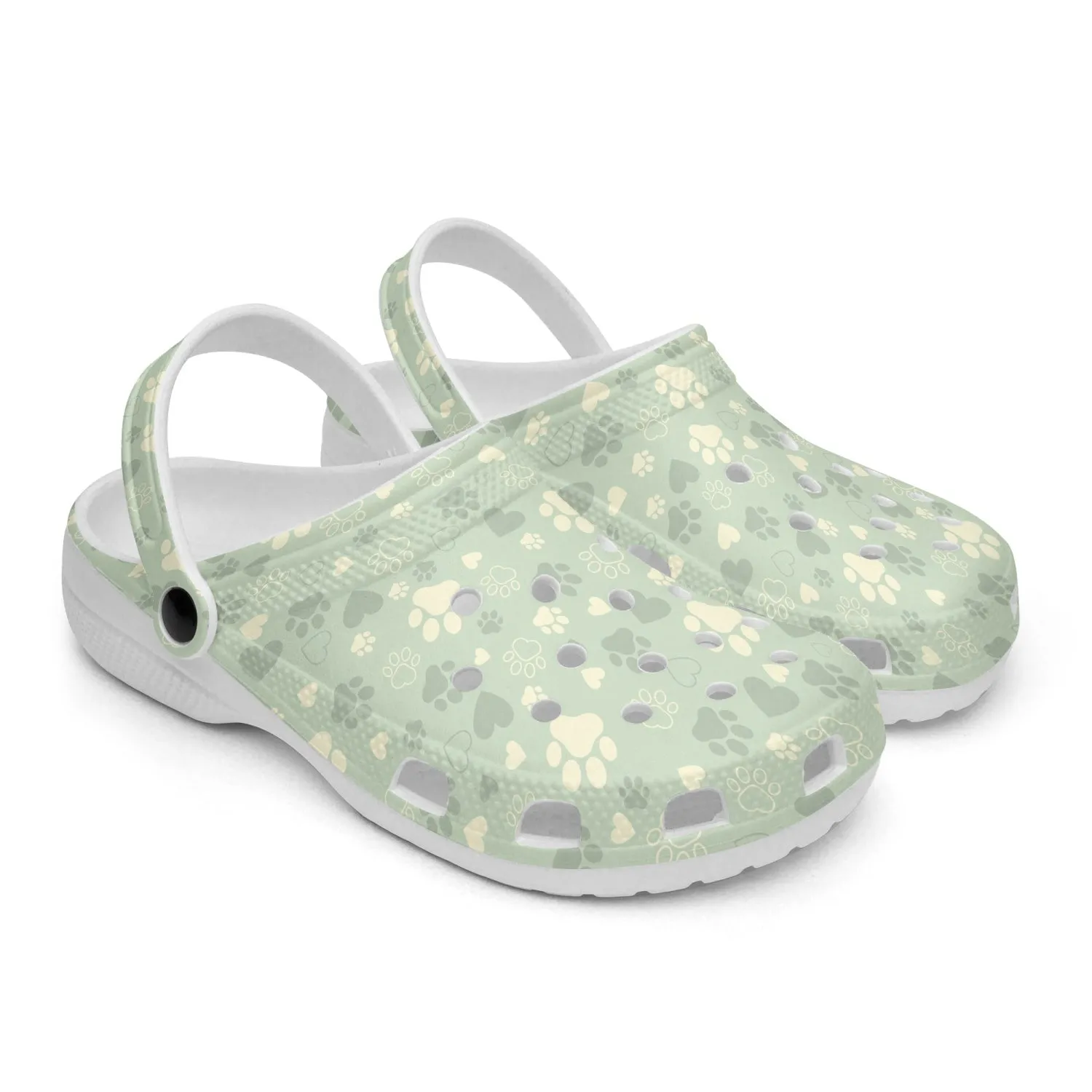 Dog Paw Print Clogs