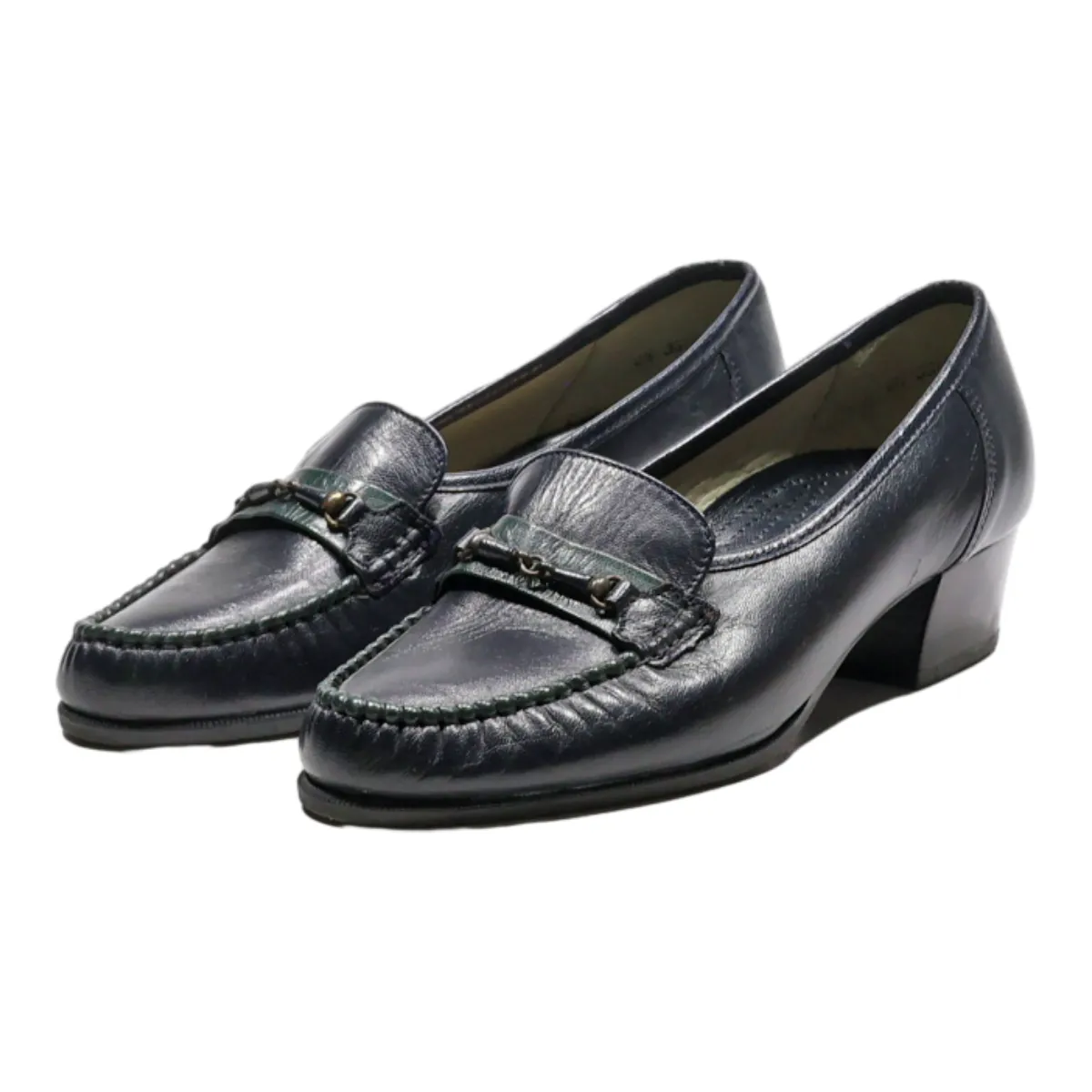 DORNDORF Loafer Shoes Blue Leather Womens UK 4.5