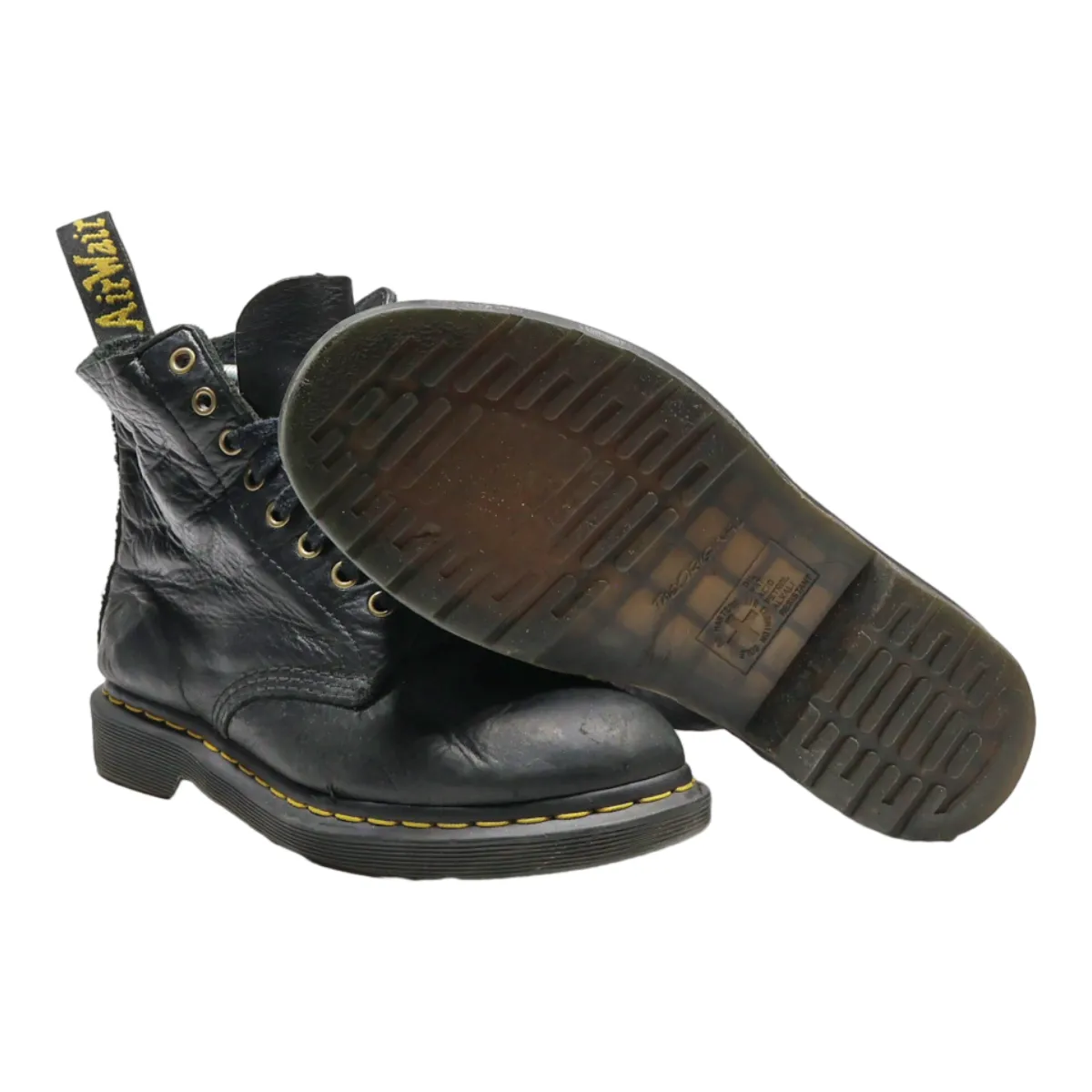 DR MARTENS 24993 Lace-Up Boots Black Leather Mens UK 6