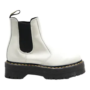 DR MARTENS 2976 Quad Chelsea Boots White Leather Womens UK 5
