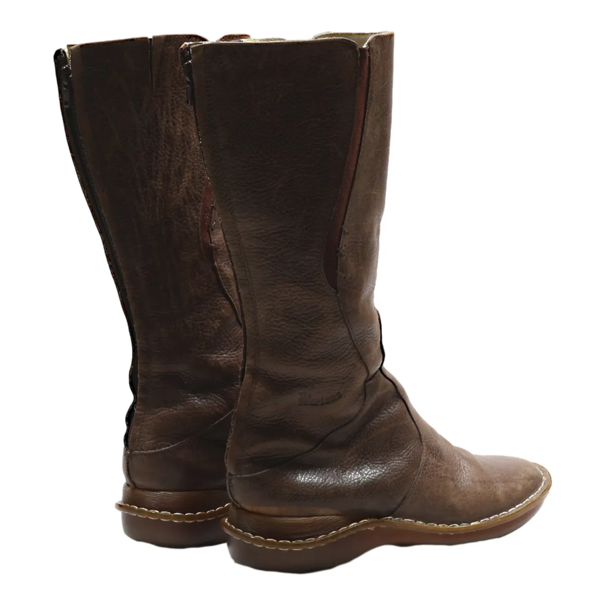 DR MARTENS High Boots Brown Leather Womens UK 6