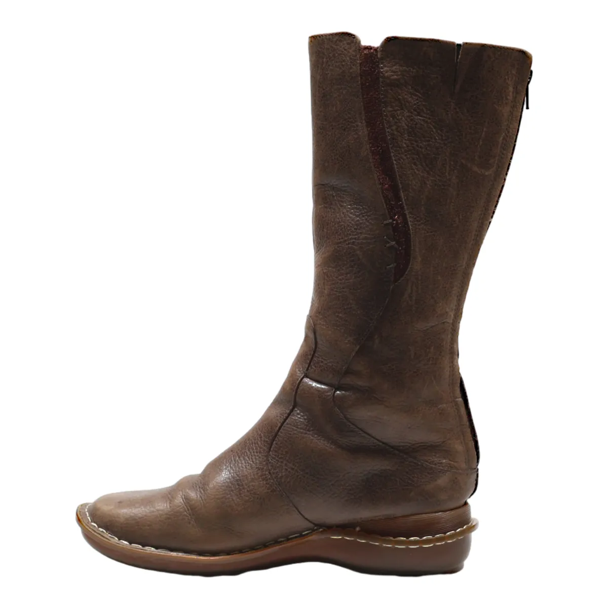 DR MARTENS High Boots Brown Leather Womens UK 6