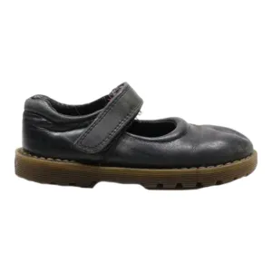DR MARTENS Made In England Derby Shoes Black Leather Girls UK 9