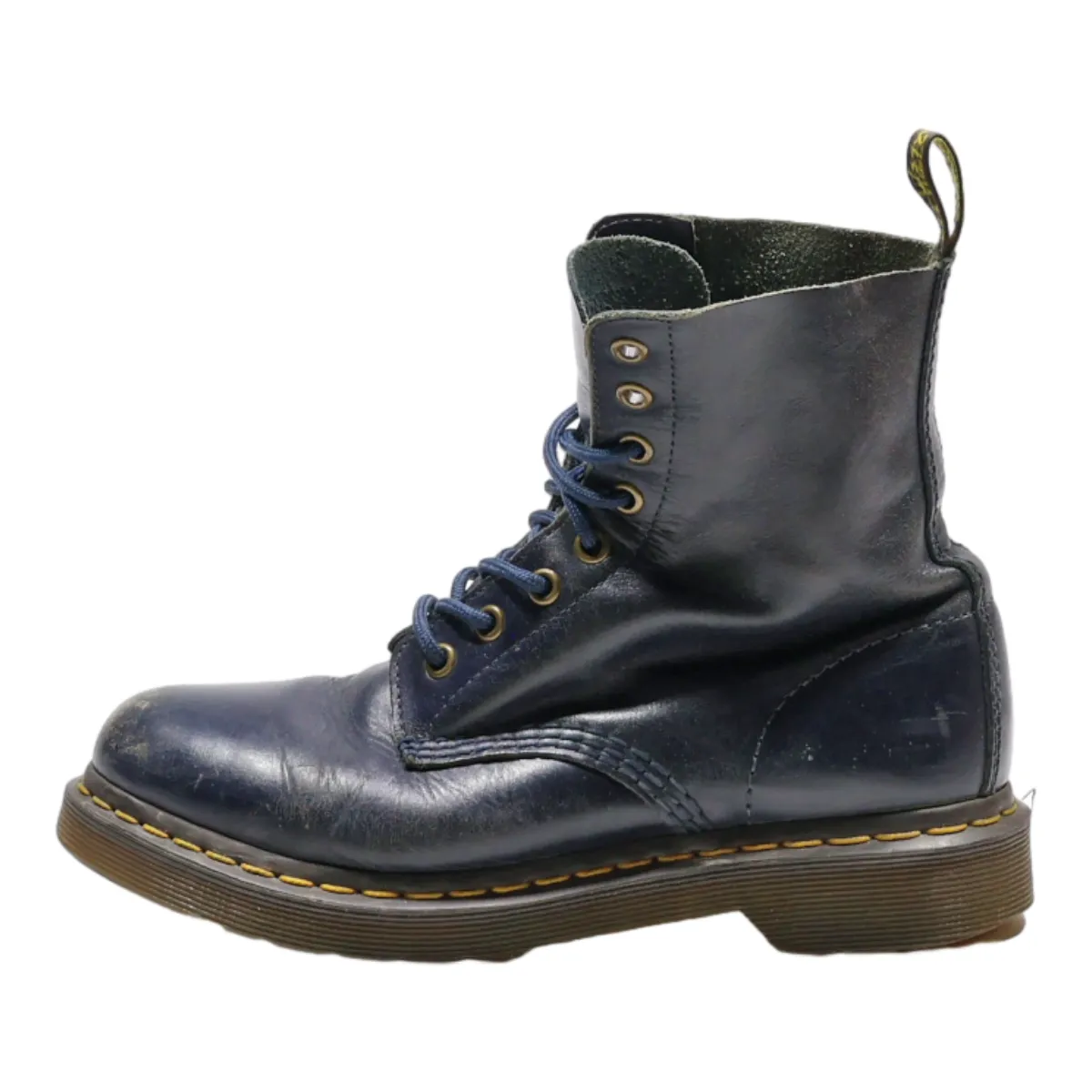 DR MARTENS Pascal Lace-Up Boots Blue Leather Womens UK 5
