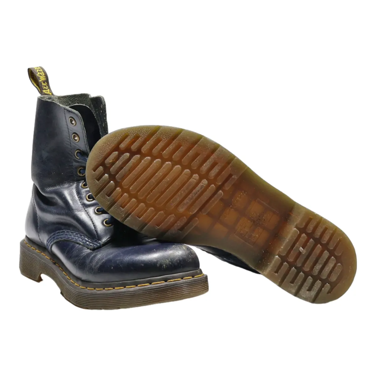 DR MARTENS Pascal Lace-Up Boots Blue Leather Womens UK 5