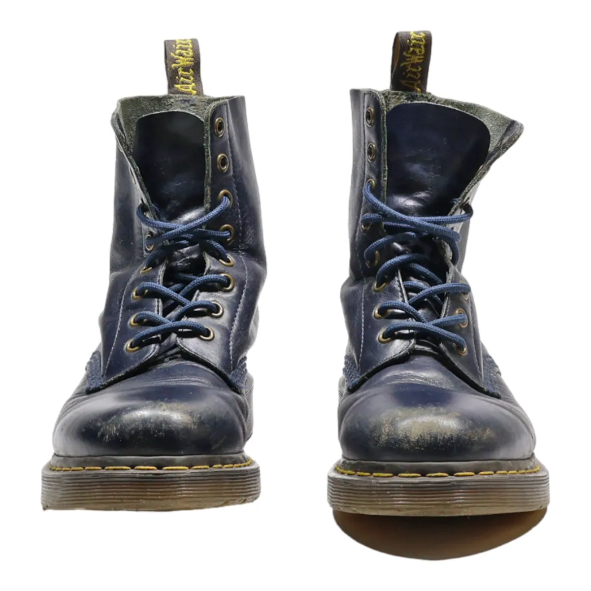 DR MARTENS Pascal Lace-Up Boots Blue Leather Womens UK 5