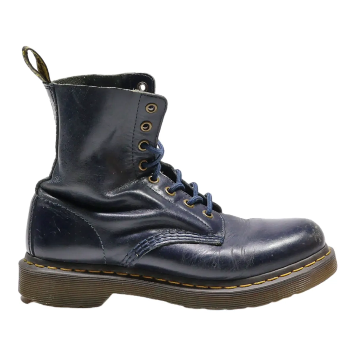 DR MARTENS Pascal Lace-Up Boots Blue Leather Womens UK 5