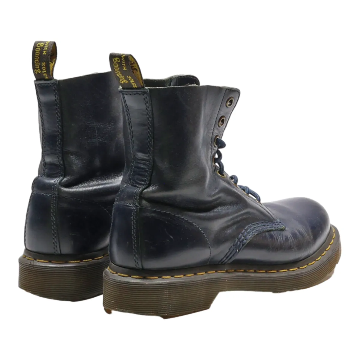 DR MARTENS Pascal Lace-Up Boots Blue Leather Womens UK 5