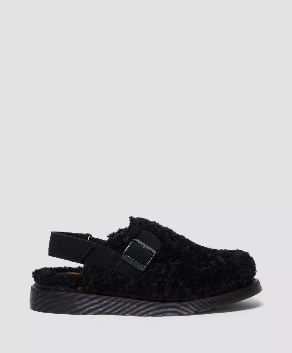 Dr. Martens Winterised Jorge II Borg Suede Black Sandals