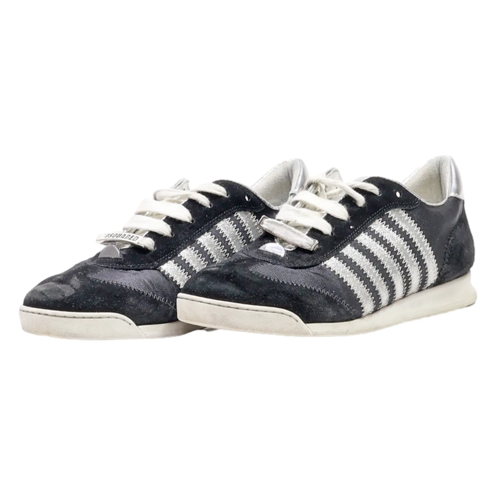 DSQUARED2 Sneaker Trainers Black Leather Womens UK 6