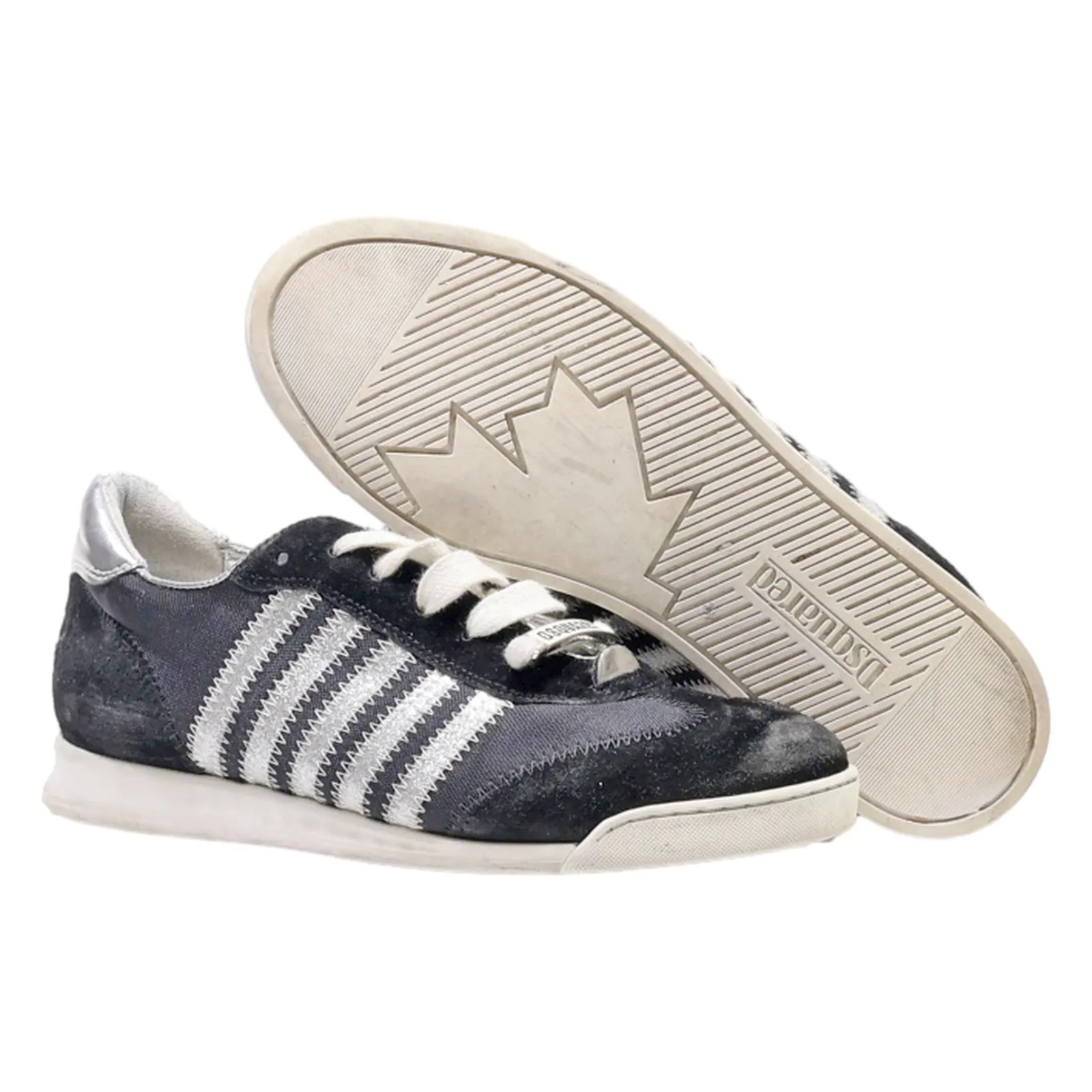 DSQUARED2 Sneaker Trainers Black Leather Womens UK 6