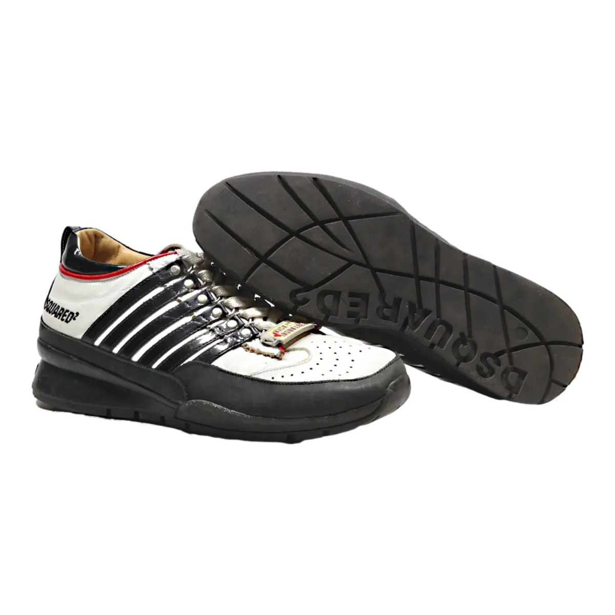 DSQUARED2 Sneaker Trainers White Leather Mens UK 8