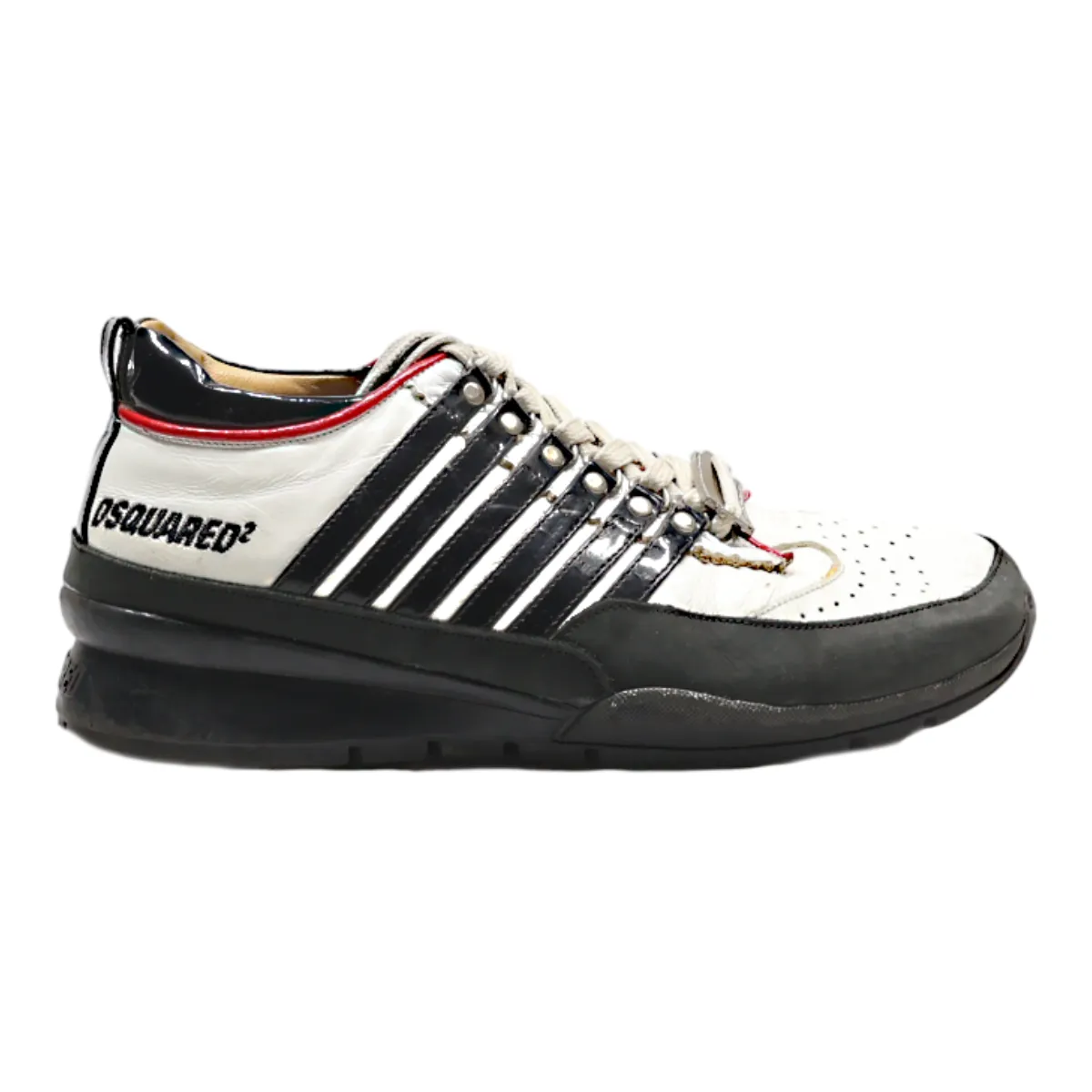 DSQUARED2 Sneaker Trainers White Leather Mens UK 8