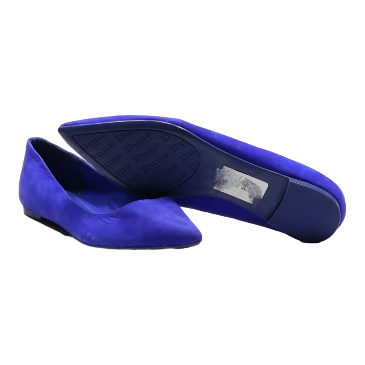 DUNE Ballet Shoes Blue Leather Womens UK 7
