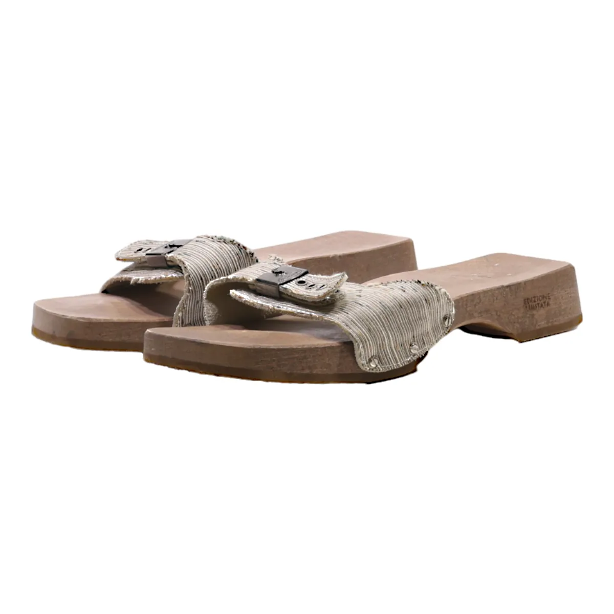 EDIZIONE LIMITATA Slider Sandals Beige Synthetic Womens UK 8
