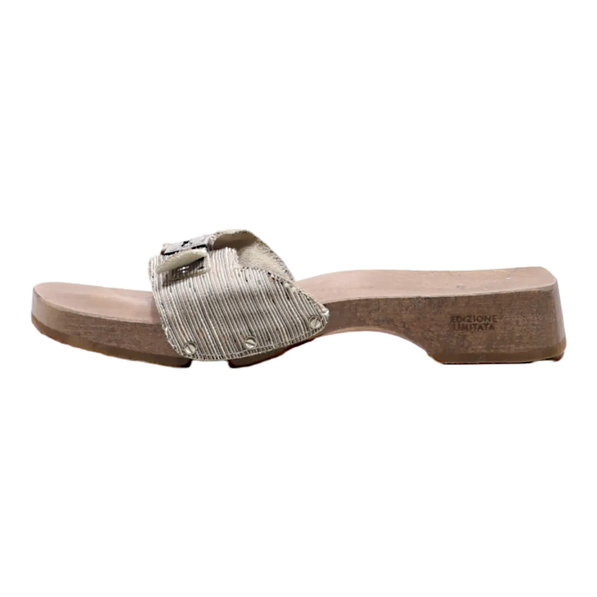 EDIZIONE LIMITATA Slider Sandals Beige Synthetic Womens UK 8