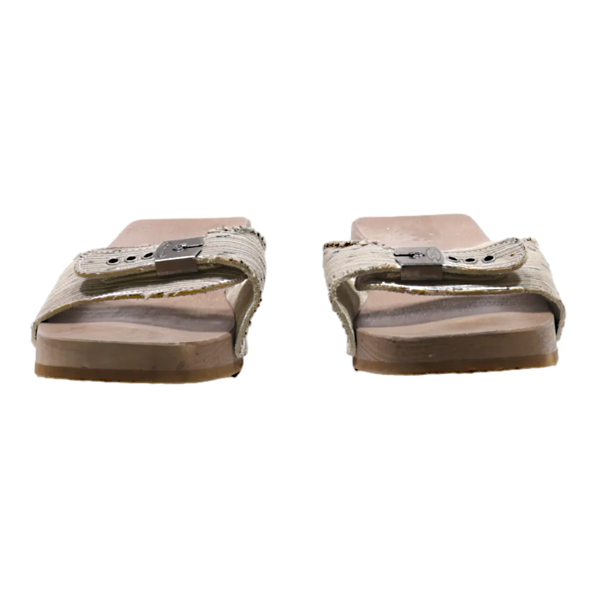 EDIZIONE LIMITATA Slider Sandals Beige Synthetic Womens UK 8
