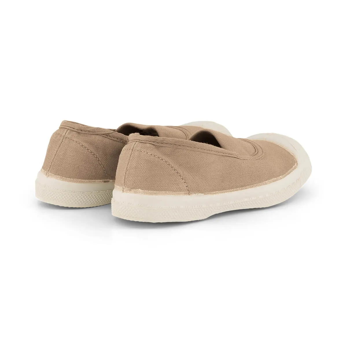 Elastic Tennis Shoe in Eggshell by Bensimon