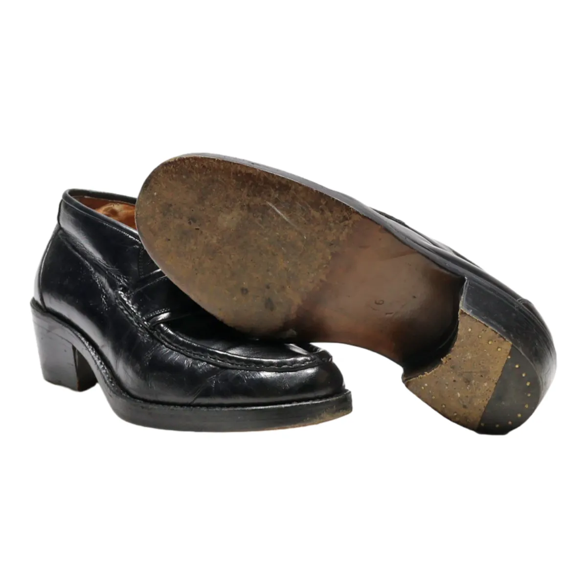 ELLI NEBULONI Loafer Shoes Black Leather Womens UK 6