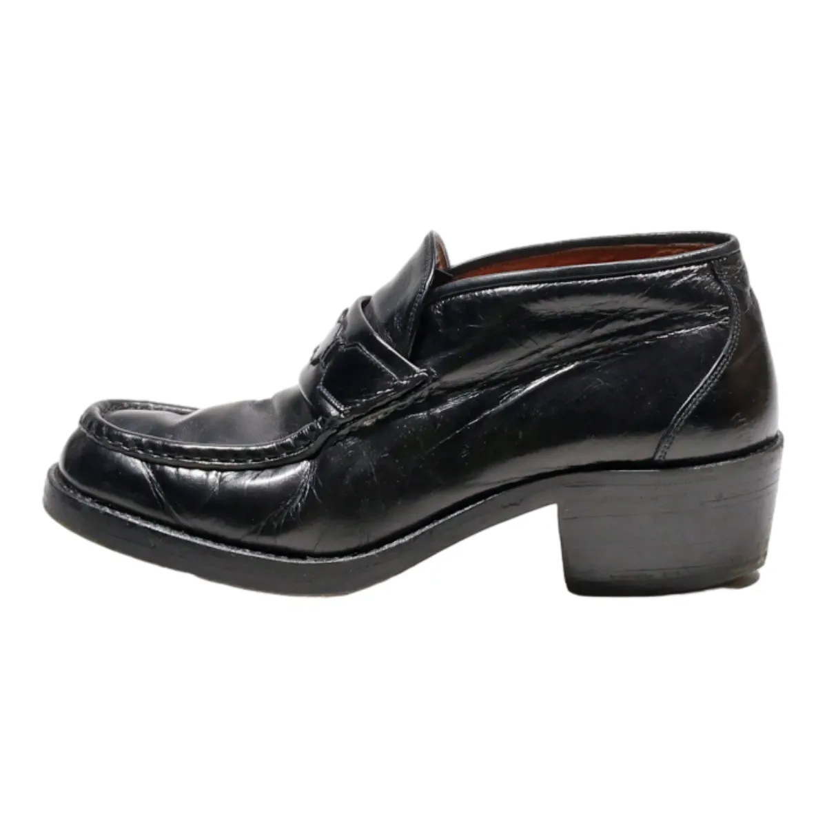 ELLI NEBULONI Loafer Shoes Black Leather Womens UK 6