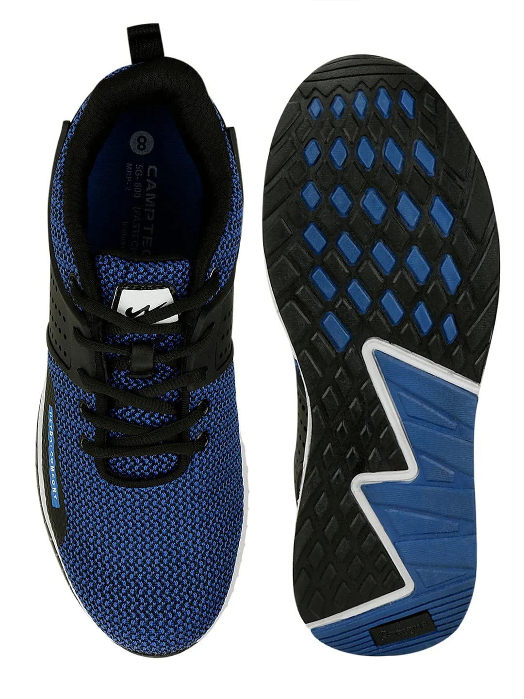 FASTECH Black Men's Running Shoes