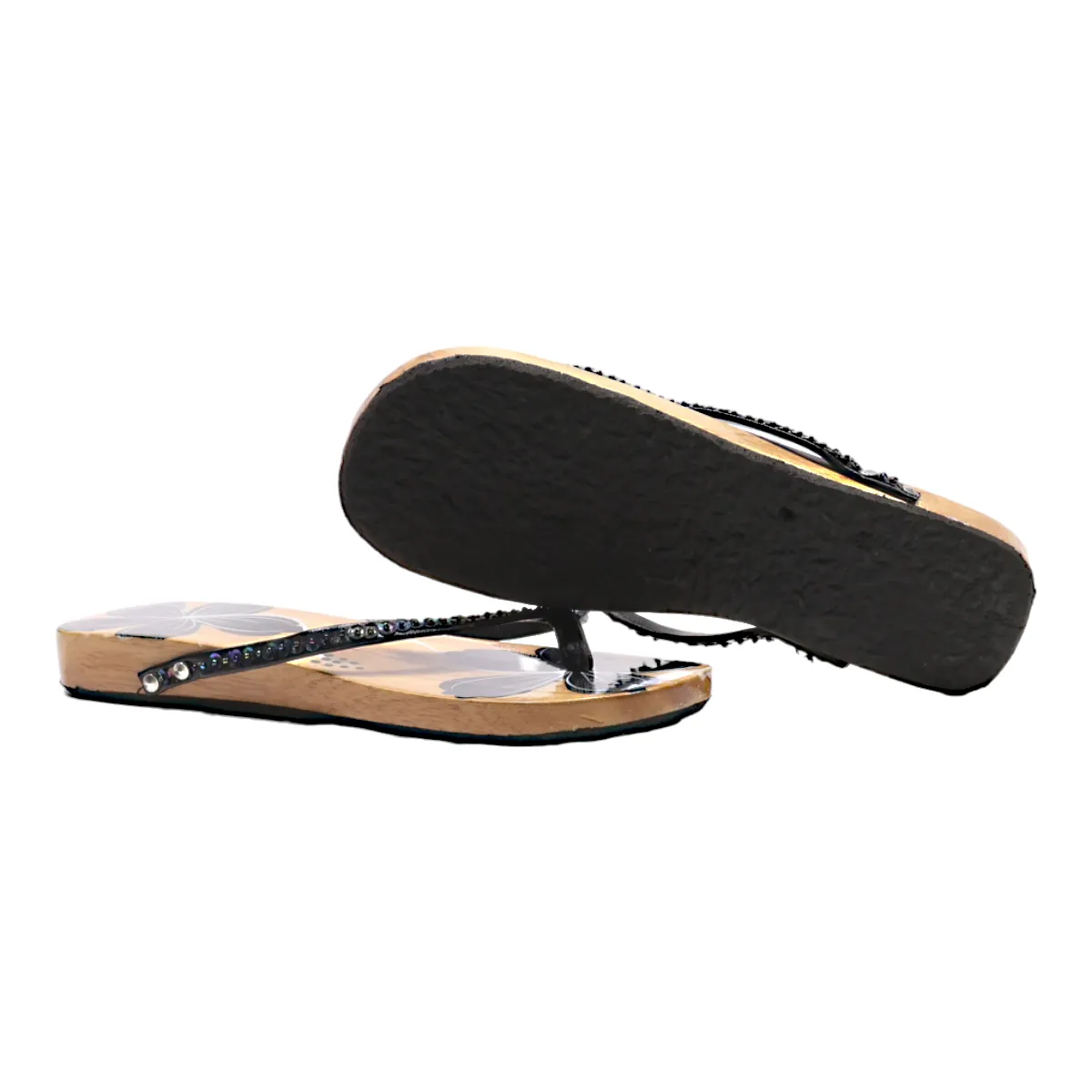 Flip Flop Sandals Black Synthetic Womens UK 5