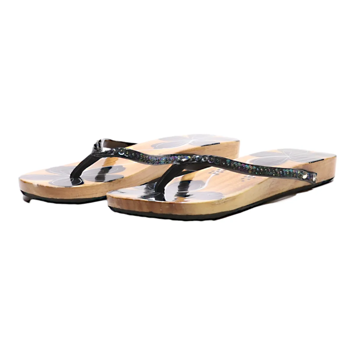 Flip Flop Sandals Black Synthetic Womens UK 5