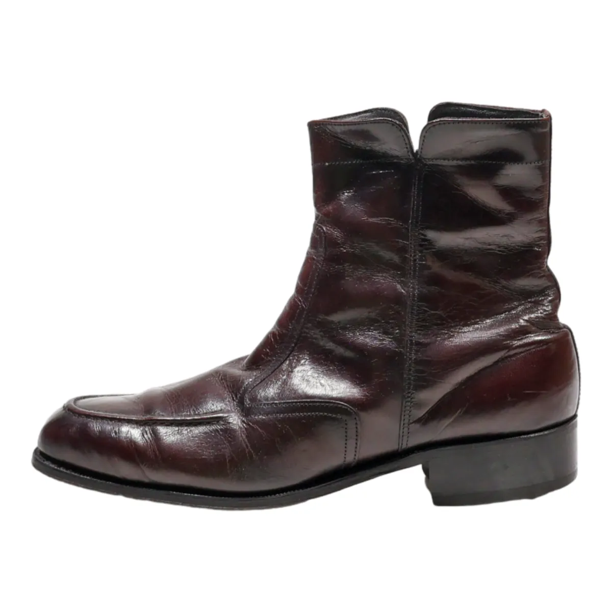 FLORSHEIM Ankle Boots Maroon Leather Mens UK 7.5