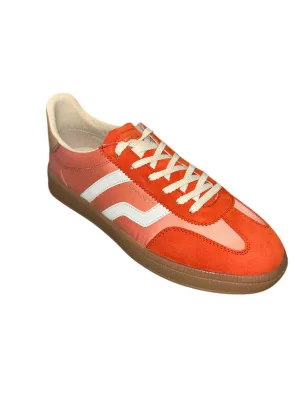 Gant red suede and apricot satin retro sneaker