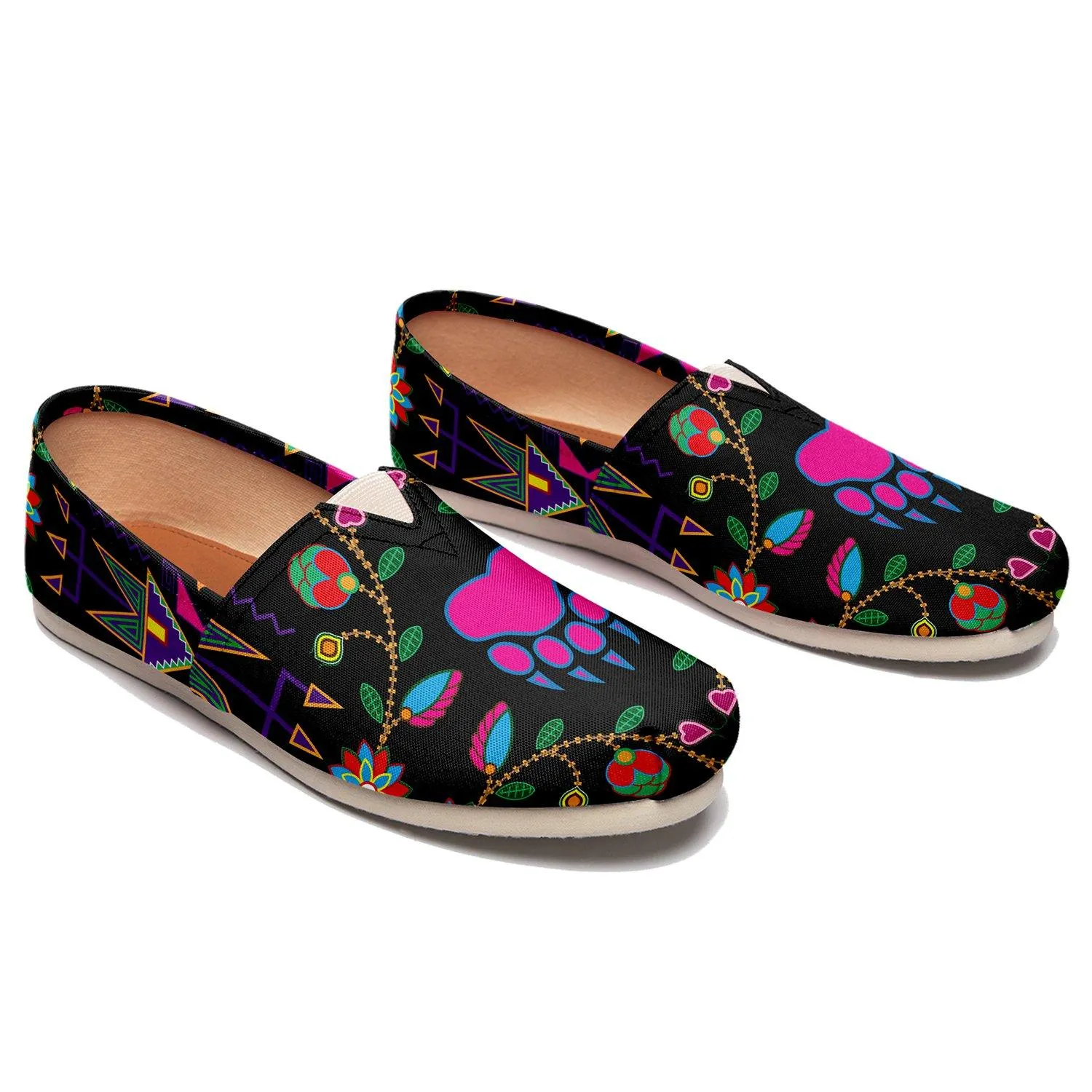 Geometric Floral Fall Slip On