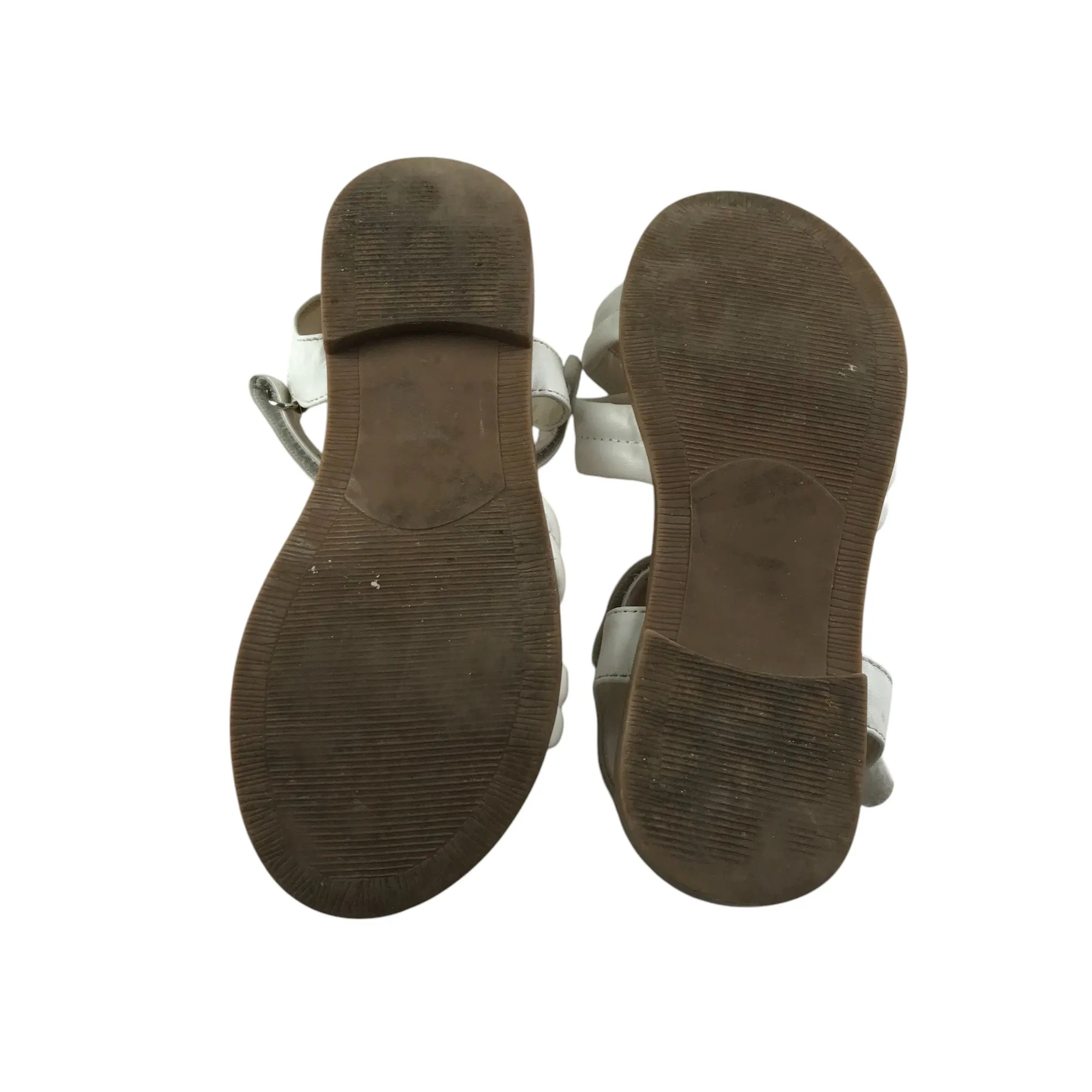 George sandal shoe size 1 white straps with brown sole