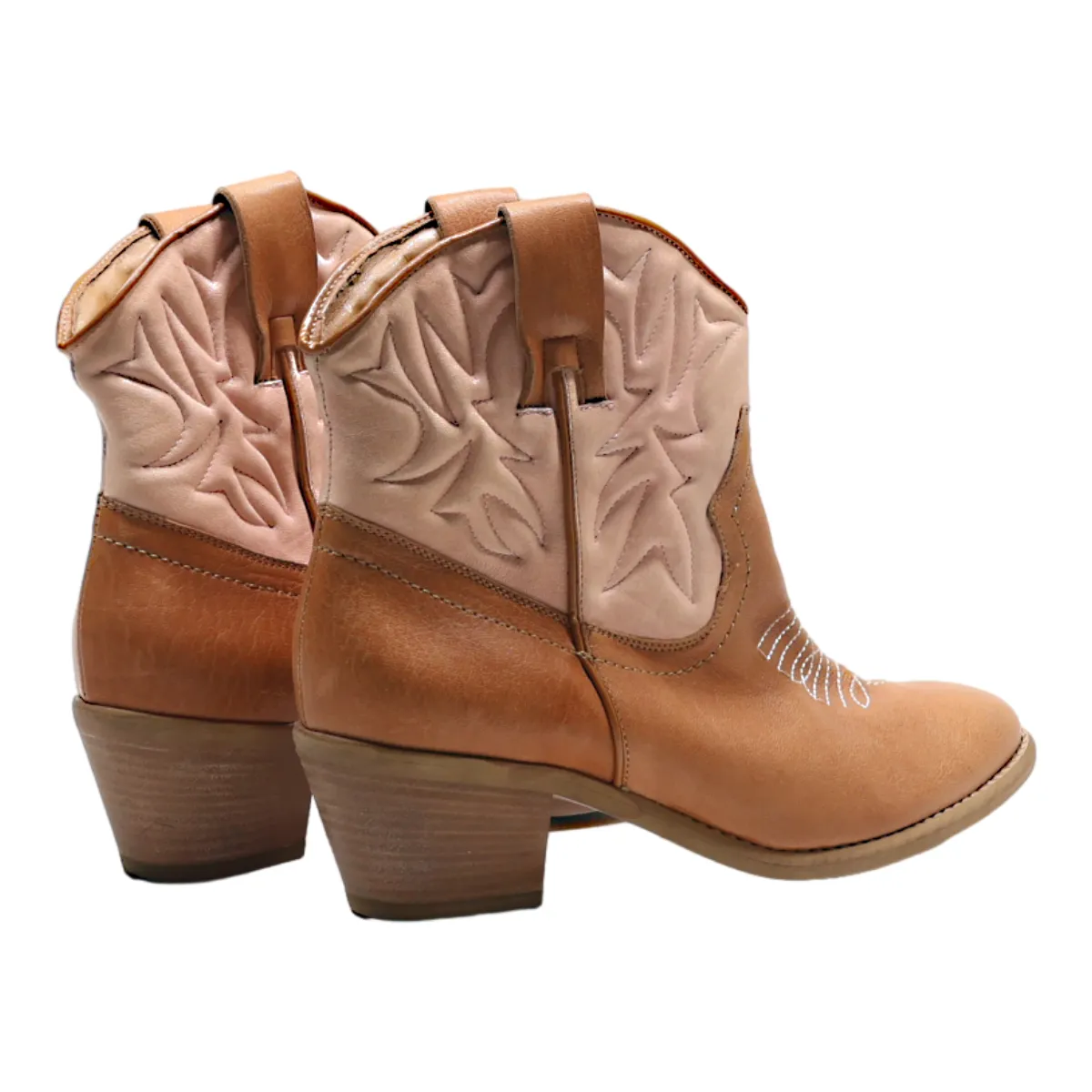 GLOBUS Cowboy Boots Pink Leather Womens UK 8