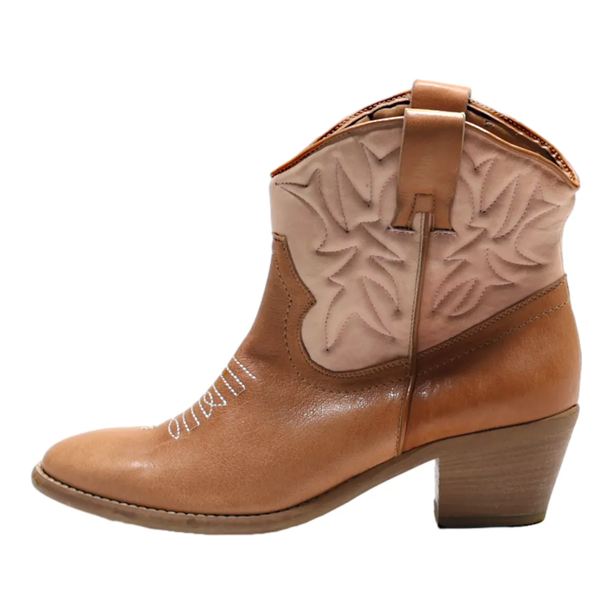GLOBUS Cowboy Boots Pink Leather Womens UK 8