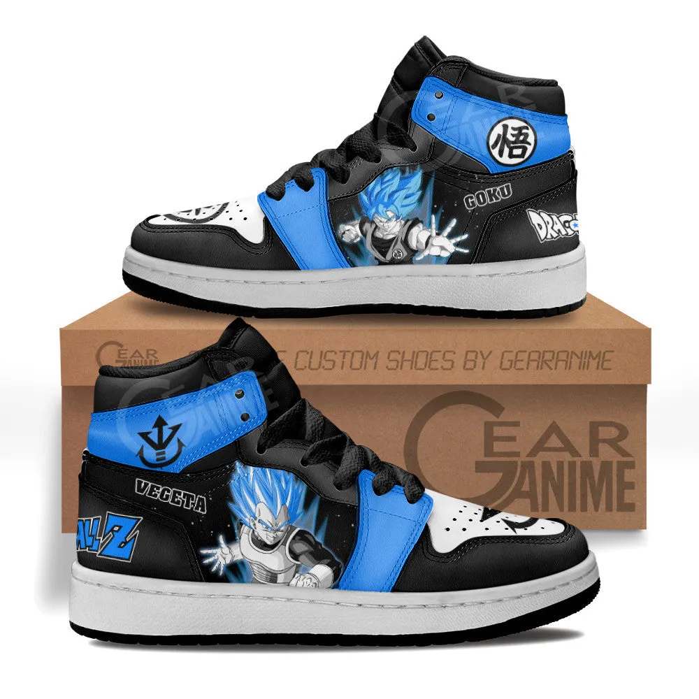 Goku and Vegeta Blue Kids Sneakers Dragon Ball Anime Shoes For Kids