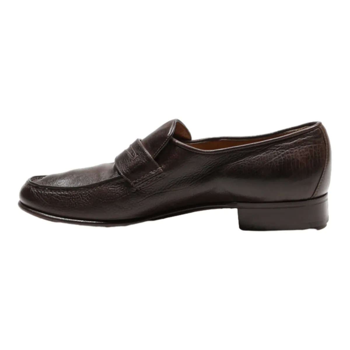 GRAVATI Loafer Shoes Brown Leather Mens UK 7