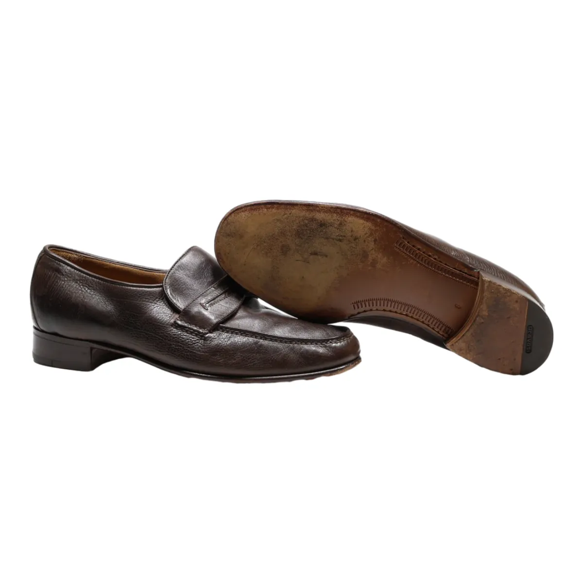 GRAVATI Loafer Shoes Brown Leather Mens UK 7