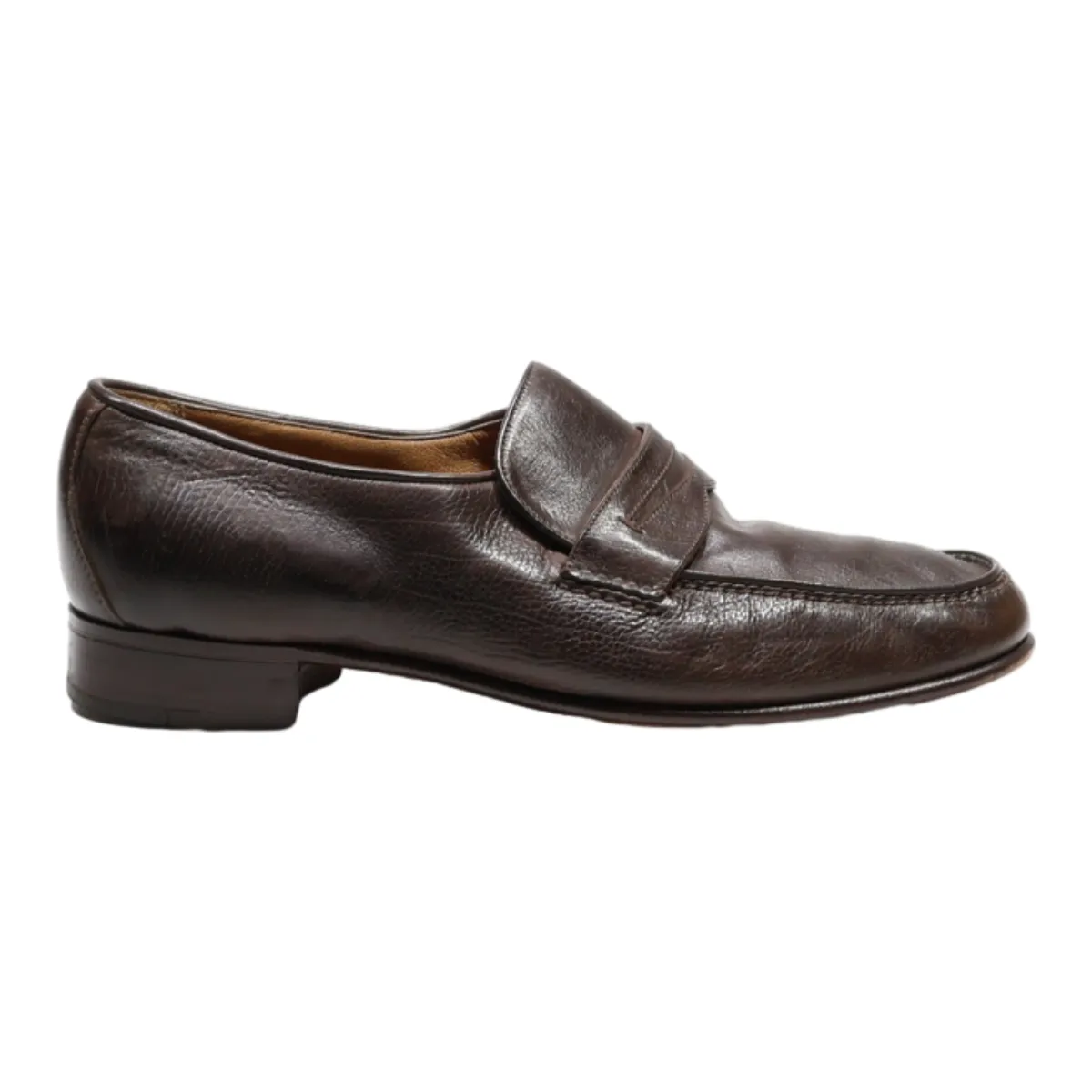 GRAVATI Loafer Shoes Brown Leather Mens UK 7