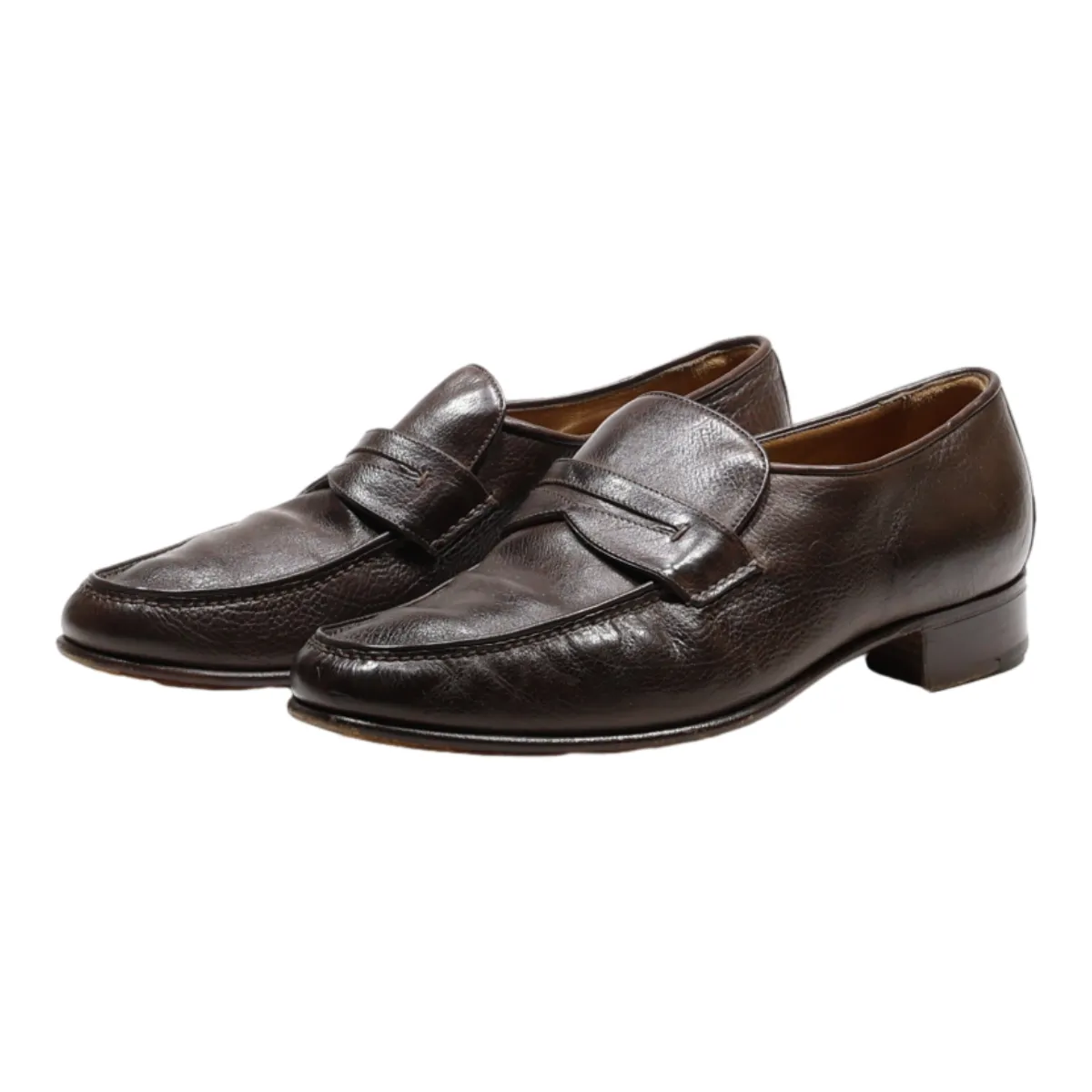 GRAVATI Loafer Shoes Brown Leather Mens UK 7