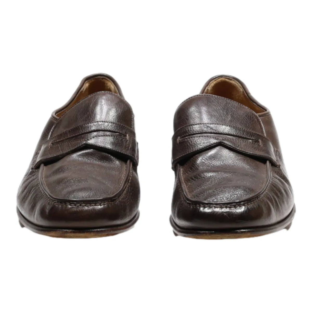 GRAVATI Loafer Shoes Brown Leather Mens UK 7