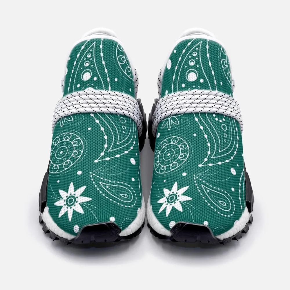 Green paisley Unisex Lightweight Custom shoes