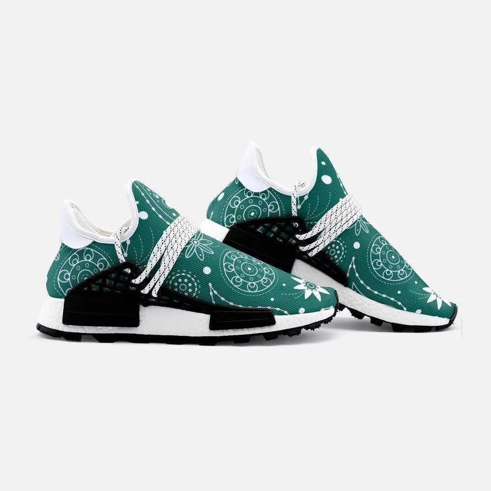Green paisley Unisex Lightweight Custom shoes