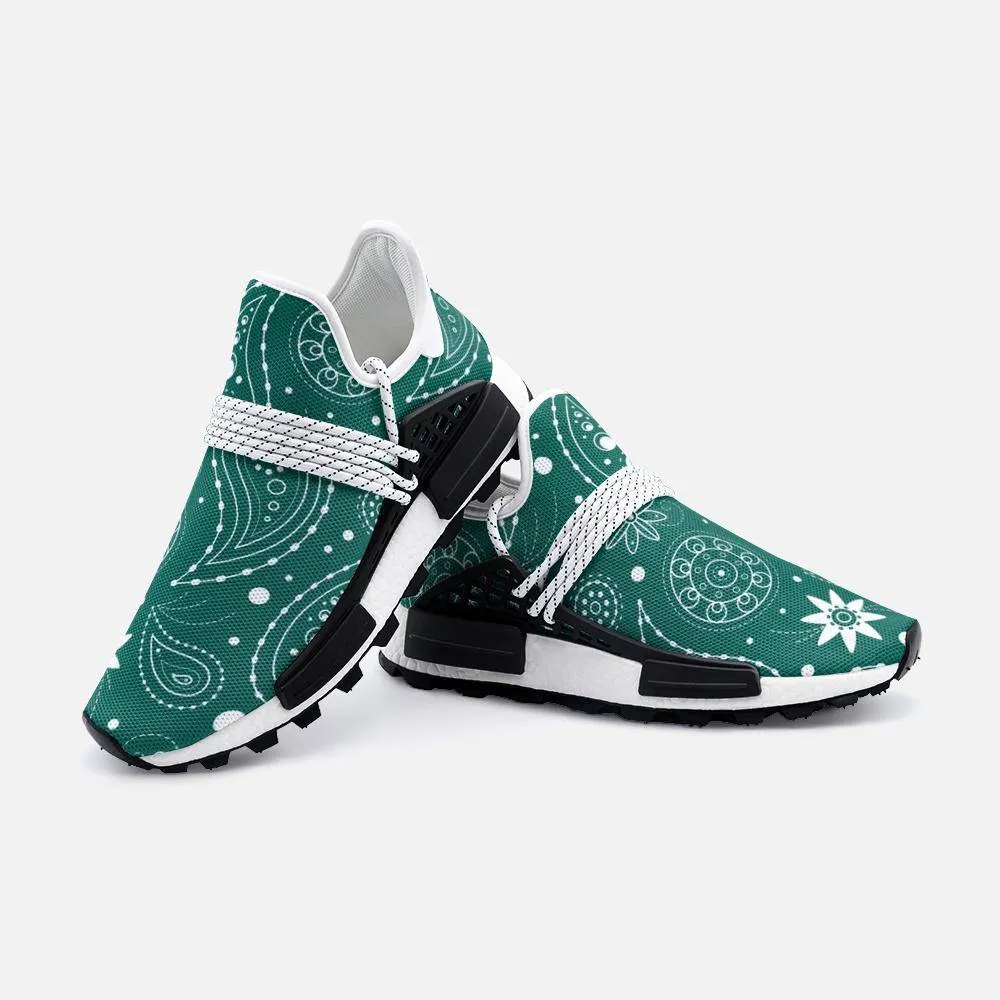 Green paisley Unisex Lightweight Custom shoes
