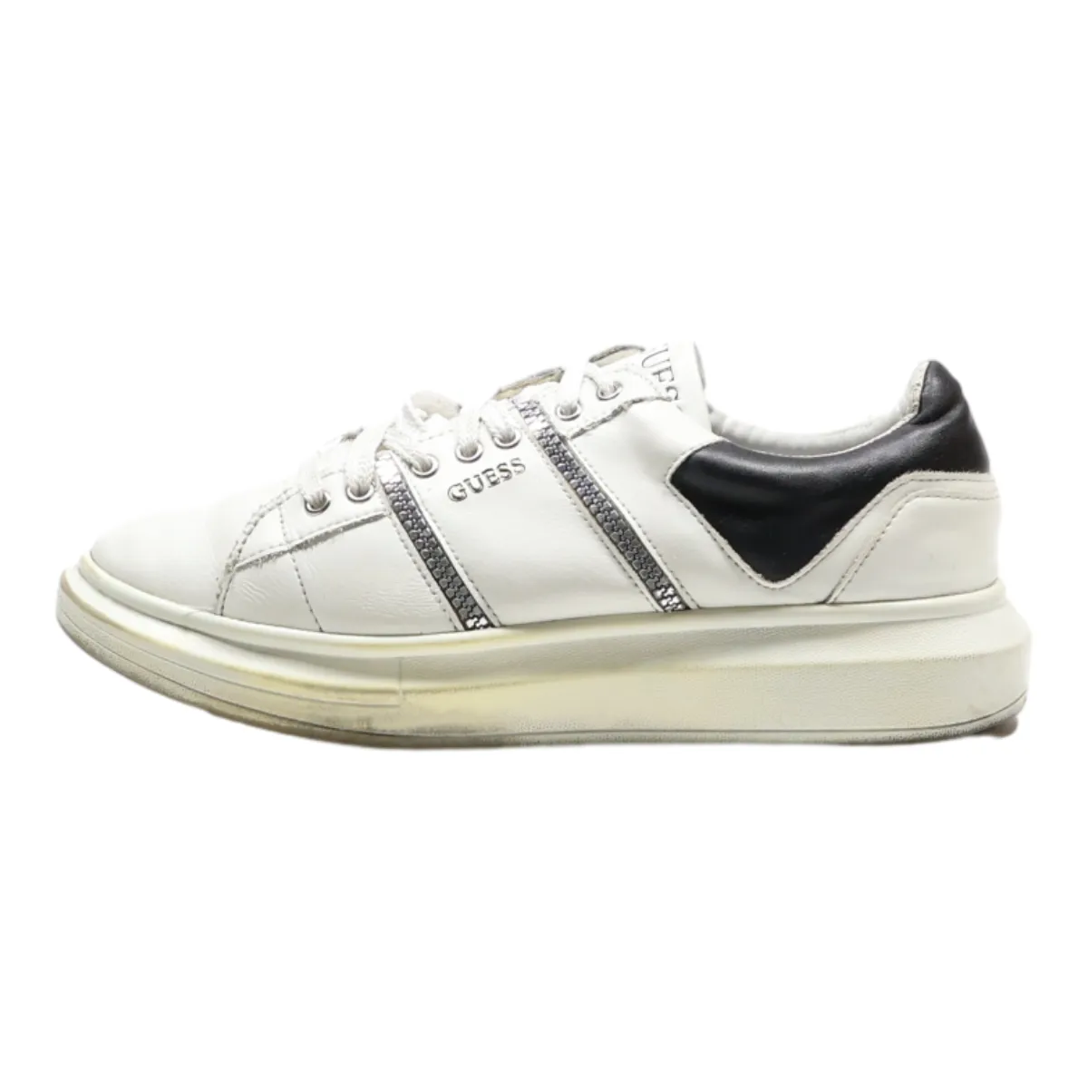 GUESS Sneaker Trainers White Leather Mens UK 8.5