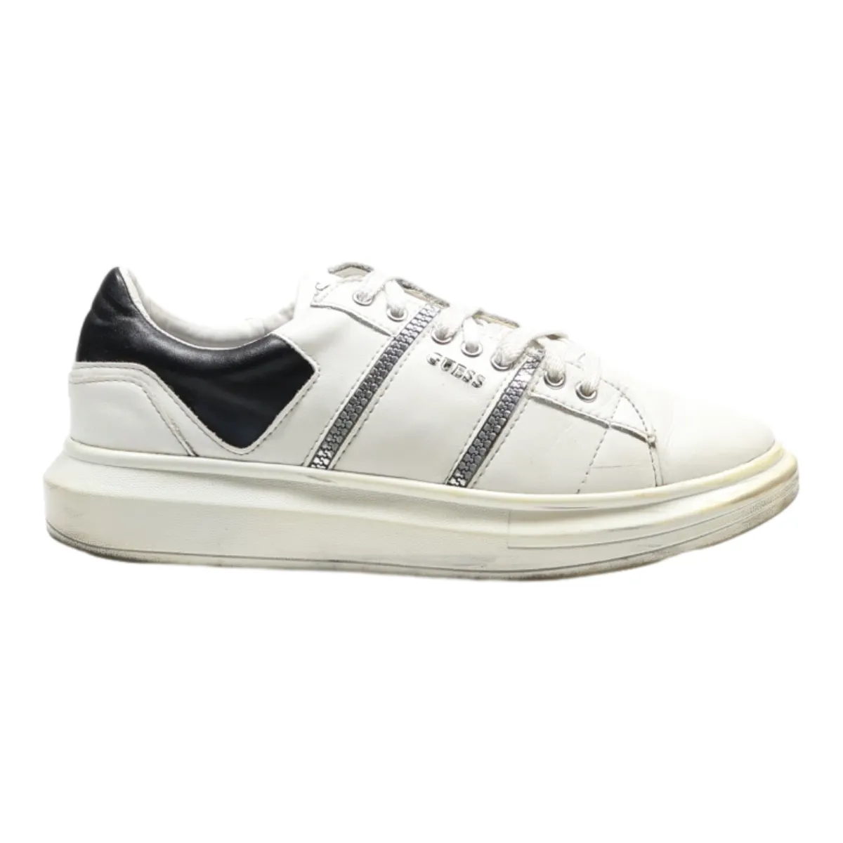 GUESS Sneaker Trainers White Leather Mens UK 8.5