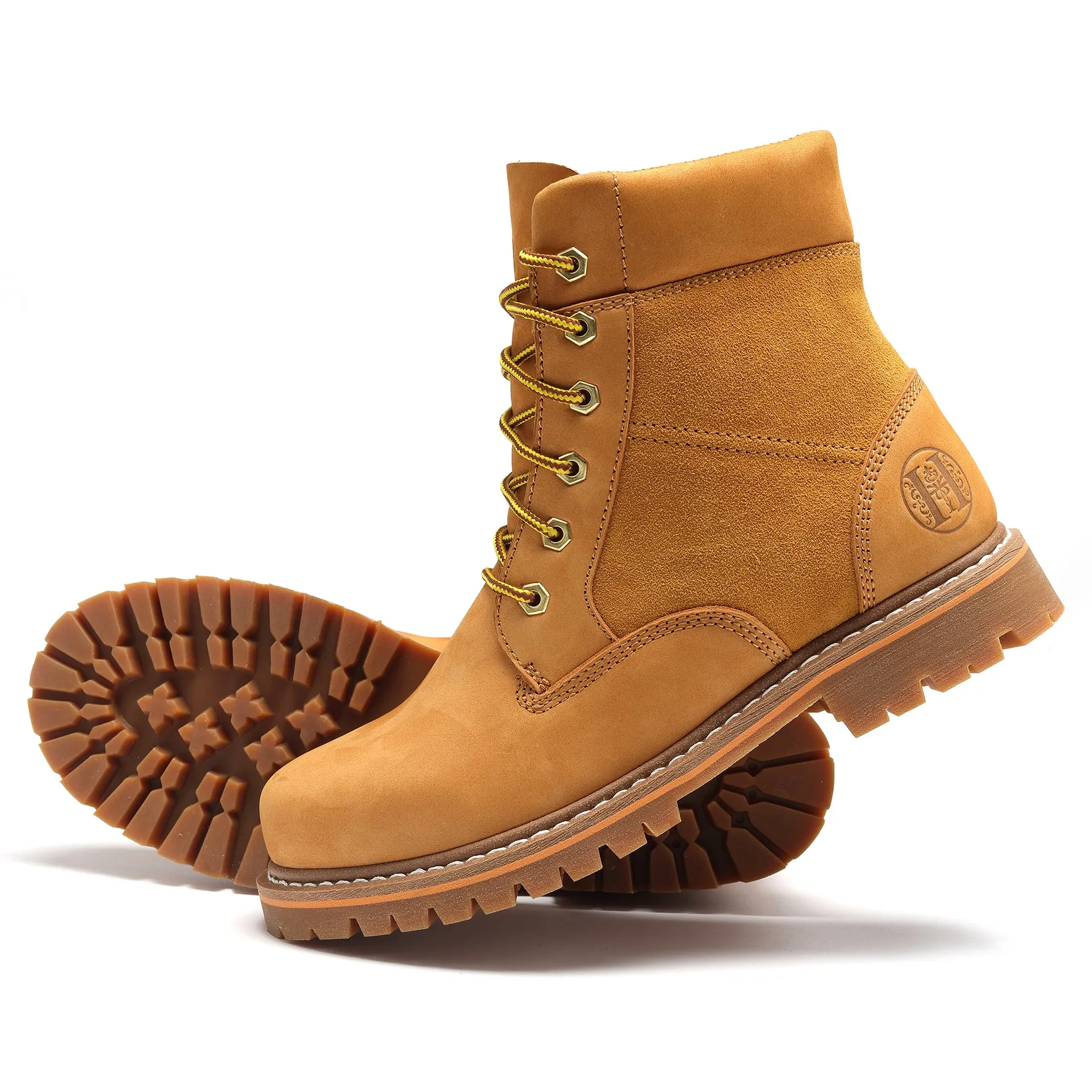 HANDPOINT H84102 Mens 6" Soft Toe Suretrack Leather Slip Resistant Durable Work Boots