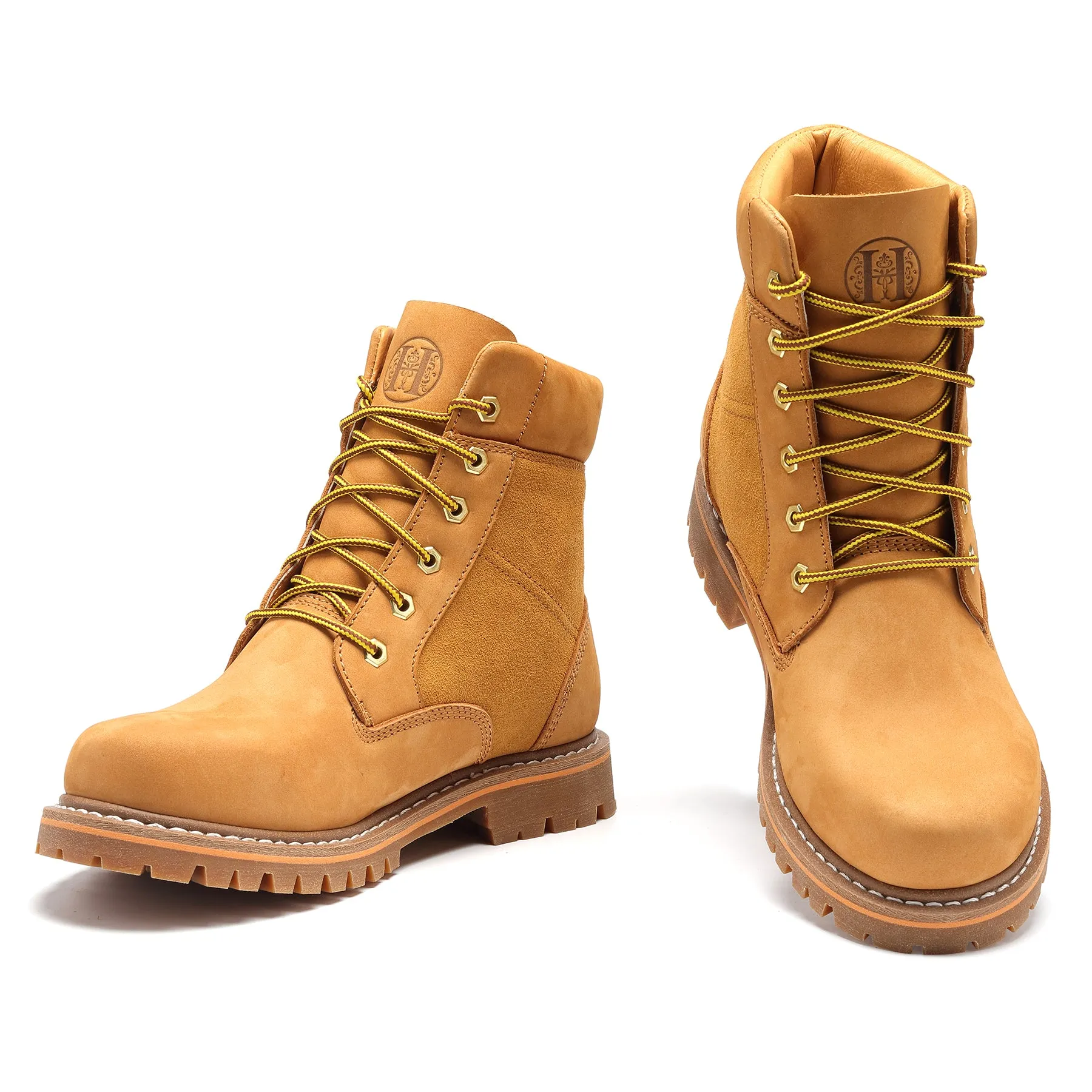 HANDPOINT H84102 Mens 6" Soft Toe Suretrack Leather Slip Resistant Durable Work Boots