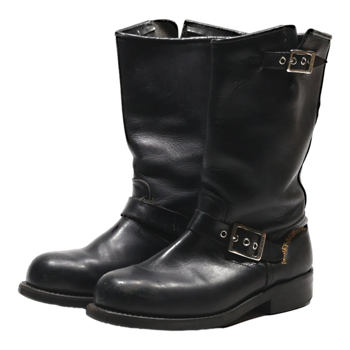 HARLEY DAVIDSON High Boots Black Leather Womens UK 5