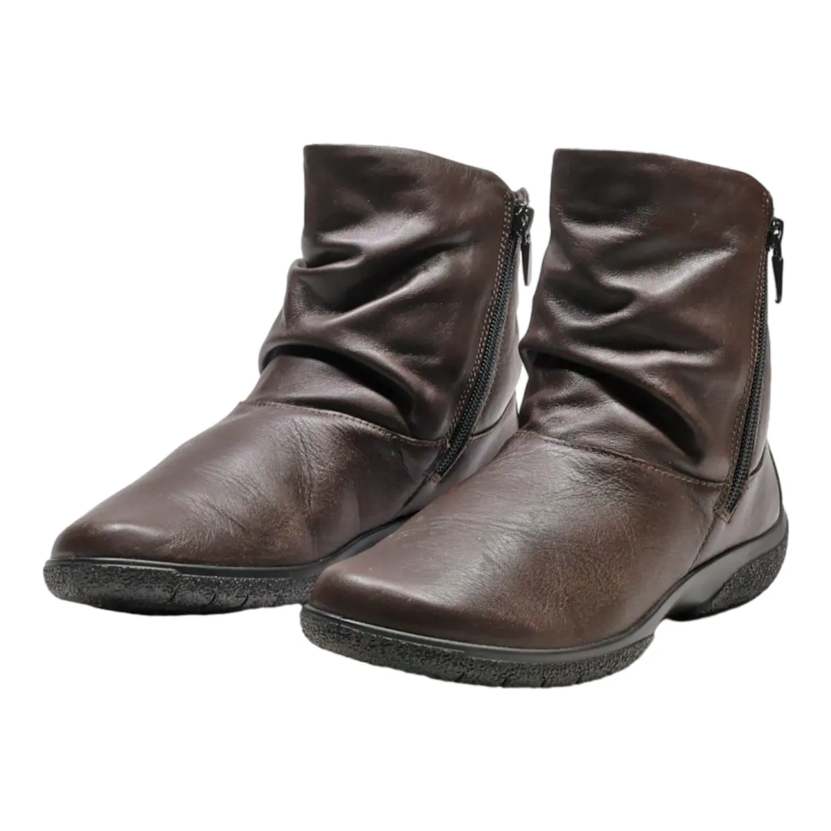 HOTTER Ankle Boots Brown Leather Womens UK 5.5